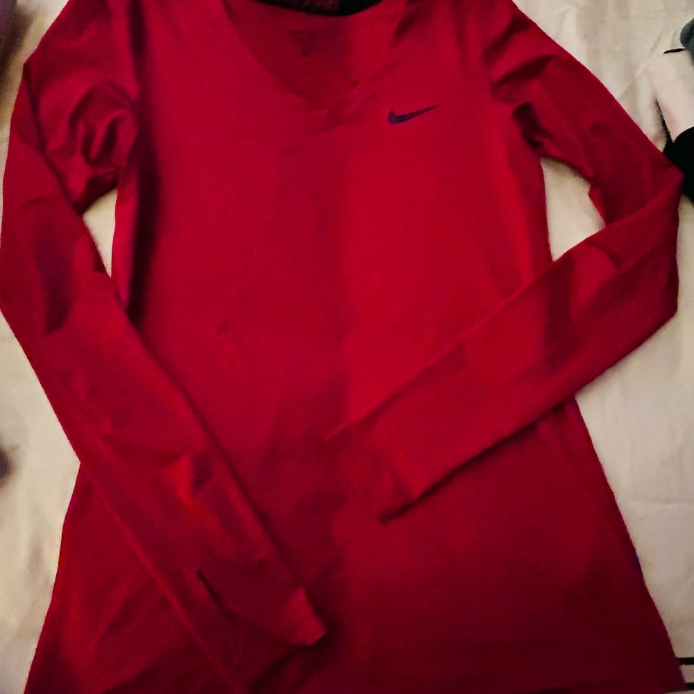 Nike Women's Vivid Red Long Sleeve Sweatshirt